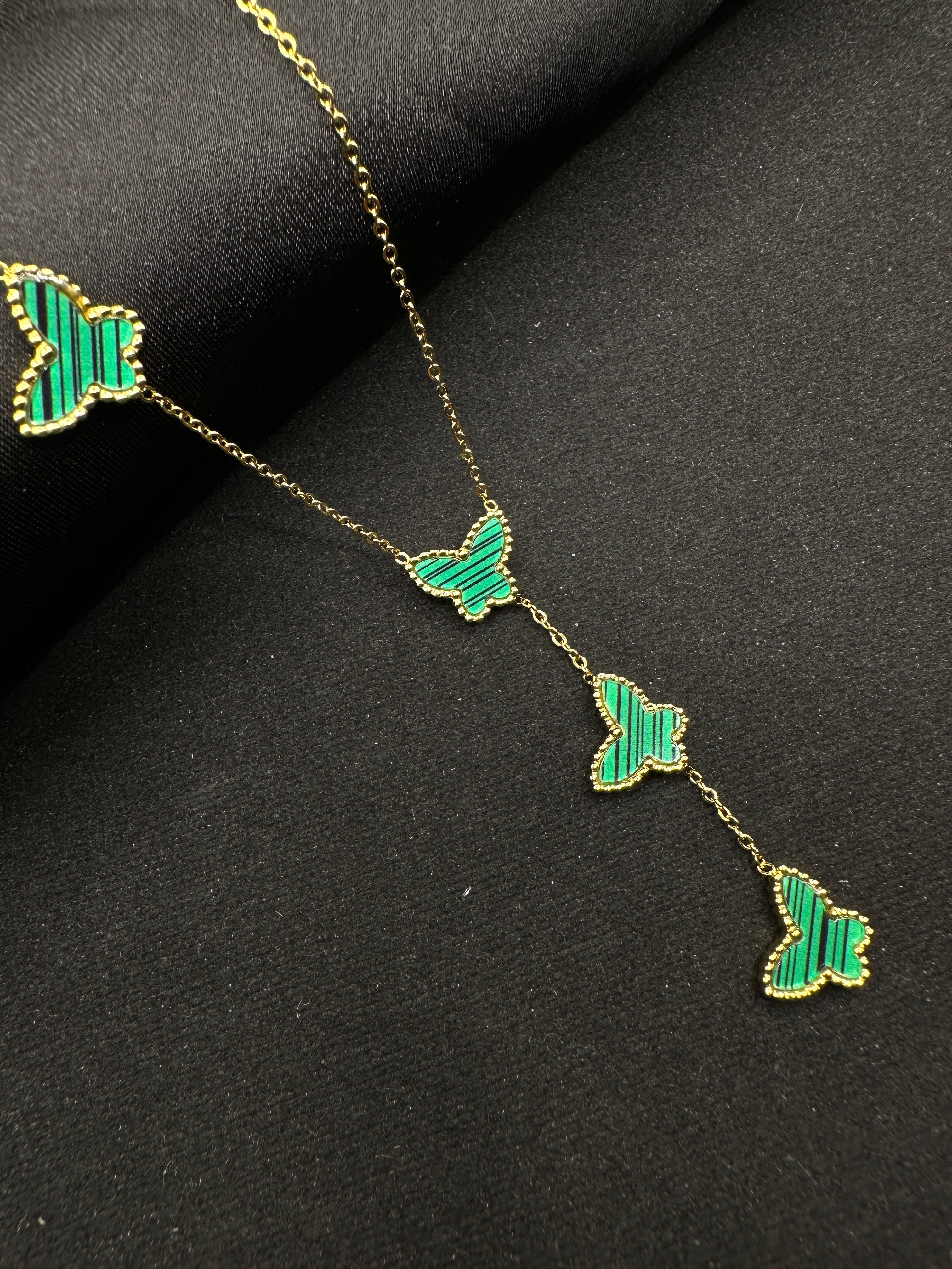 💚 Emerald Butterfly Grace Necklace